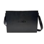 Pre-owned Leather fendi-bags Fendi Vintage , Black , Heren