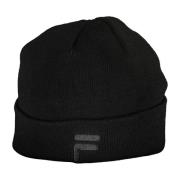 Zwarte Heren Geborduurd Logo Beanie Fila , Black , Heren