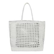 Witte Shopper Tas Elegant Gezel Verklaring Dragon Diffusion , White , ...