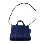 Kobalt Leren Mini Tote Tas Marc Jacobs , Blue , Dames