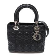 Pre-owned Leather dior-bags Dior Vintage , Black , Dames