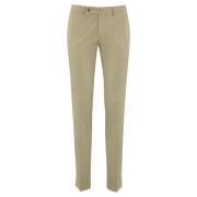 Beige Katoenen Twill Broek Slim Fit PT Torino , Beige , Heren