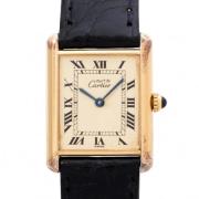 Pre-owned Stainless Steel watches Cartier Vintage , Yellow , Dames