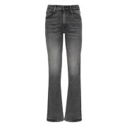 Grijze Katoenen Jeans met Riemlussen Mother , Gray , Dames