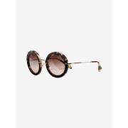 Pre-owned Suede sunglasses Miu Miu Pre-owned , Brown , Dames