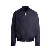 Blauwe Tank Bomber Jack Waterdicht Katoen Manifattura Ceccarelli , Blu...