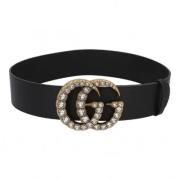 Pre-owned Leather belts Gucci Vintage , Black , Dames