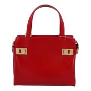 Pre-owned Leather handbags Salvatore Ferragamo Pre-owned , Red , Dames