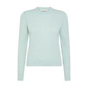 Slim Fit Kabelgebreide Trui voor Moderne Vrouwen Seventy , Green , Dam...