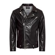 Leren jas in Jet Black Guess , Black , Heren