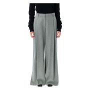 Grijze Melange Wolmix Mille Broek The Garment , Gray , Dames