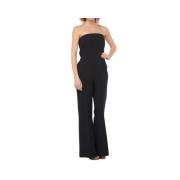 Lange Jumpsuit met Zakken Kaos , Black , Dames