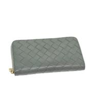 Pre-owned Leather wallets Bottega Veneta Vintage , Gray , Dames