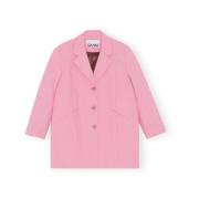 Stijlvolle Blazer voor Vrouwen Ganni , Pink , Dames