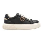 Leren Sneaker met Polyurethaan, Stijl Ss0003P014Zi8 Pinko , Black , Da...