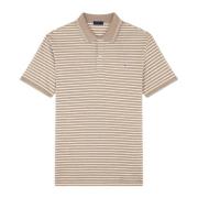 Gestreept katoenen piqué poloshirt Paul & Shark , Beige , Heren