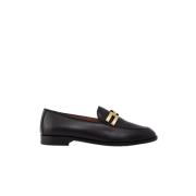 Zwarte Brandi Loafers met Gouden Detail Aquazzura , Black , Dames