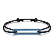 Blauwe gelakte koord armband Le Gramme , Black , Unisex