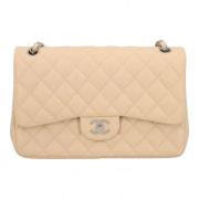 Pre-owned Leather chanel-bags Chanel Vintage , Beige , Dames