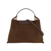 Middelgrote Suède Tas met Magneetsluiting Ree Projects , Brown , Dames