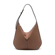 Zachte Leren Kleine Tas in Chocolade Valextra , Brown , Dames