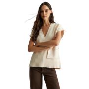 Gebreid vest met zak Liu Jo , Beige , Dames