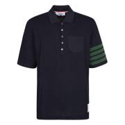 Piqué Polo met Gebreide Borstzak Thom Browne , Blue , Heren