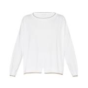 Witte Sweater Ma4074 Ms49I Stijl Liu Jo , White , Dames