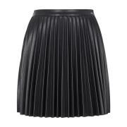 Zwarte Geplooide Rok Merklogo Ritssluiting Armani Exchange , Black , D...