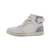 Pre-owned Leather sneakers Louis Vuitton Vintage , White , Dames