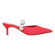 Canvas mules Manolo Blahnik , Red , Dames