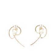 Pre-owned Metal earrings Dior Vintage , Yellow , Dames