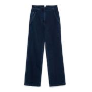 Indigo Stretch Denim Jeans Tibi , Blue , Dames