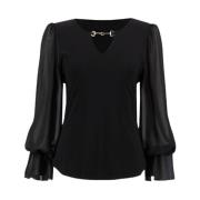 Longsleeve Top Joseph Ribkoff , Black , Dames