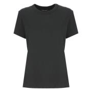 Zwart Katoenen T-shirt met Logopatch Canada Goose , Black , Dames