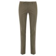 Slim Fit Duifgrijze Katoenen Broek PT Torino , Green , Heren