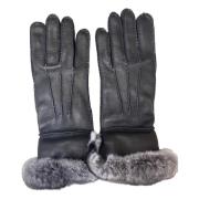 Zwarte Berg Hertenleren Handschoen Restelli Guanti , Black , Unisex