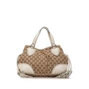 Pre-owned Canvas totes Gucci Vintage , Beige , Dames