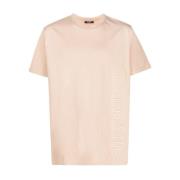 Geëtste Beige T-shirt Casual Stijl Balmain , Beige , Heren