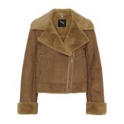 Imitatiebont Bonded Jacket Beige Btfcph , Beige , Dames