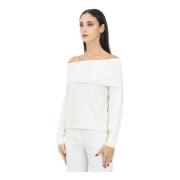 Bardot Stijl Witte Trui ViCOLO , White , Dames