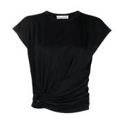 Elegante Zwarte Blouse Paco Rabanne , Black , Dames