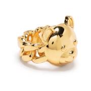 Gouden Casual Ring Moschino , Yellow , Dames