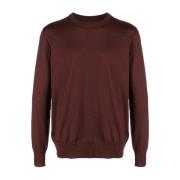 Bruine Wol Casual Sweater Jil Sander , Brown , Heren