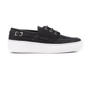 Zwarte leren lage sneakers Sergio Rossi , Black , Dames