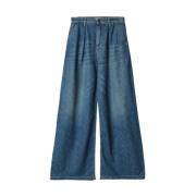 Denim jeans met rafelige label Mar De Margaritas , Blue , Dames