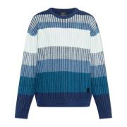 Geribbelde trui PS By Paul Smith , Blue , Heren