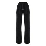 Zwarte broek met lage taille en flare Juicy Couture , Black , Dames