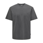 Gestreepte relaxte pasvorm tee Only & Sons , Gray , Heren