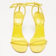 Pre-owned Fabric sandals Christian Louboutin Pre-owned , Yellow , Dame...